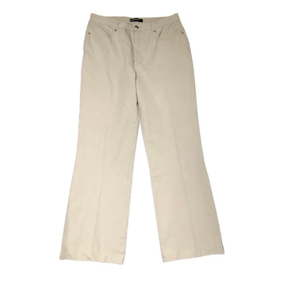 Cambio Janet Beige Pleated Jeans Size 14 - Made in Poland, Classic, Preppy - Picture 1 of 6